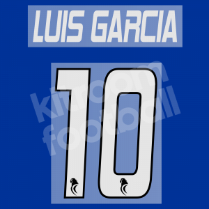 2009-10 Espanyol Name Number Set #10 LUIS GARCIA Repro