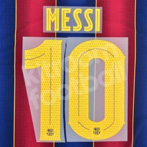 2019-21 Barcelona Home Name Number Set #10 MESSI Repro Champions League