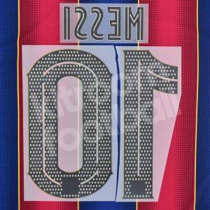 2019-21 Barcelona Home Name Number Set #10 MESSI Repro Champions League - Image 3