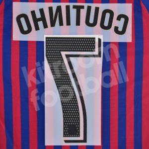 2018-19 Barcelona Home Name Number Set #7 COUTINHO Repro - Image 3