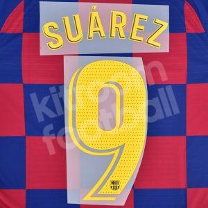 2018-20 Barcelona Home Name Number Set #9 SUAREZ La Liga Repro