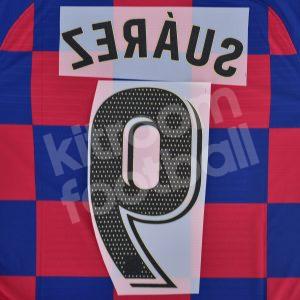 2018-20 Barcelona Home Name Number Set #9 SUAREZ La Liga Repro - Image 3