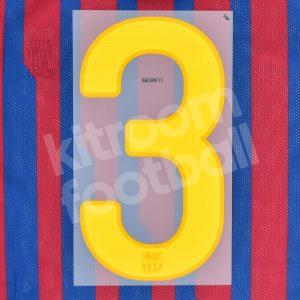 Original Player Issue 2011-12 Barcelona Home Number #3 Sipesa