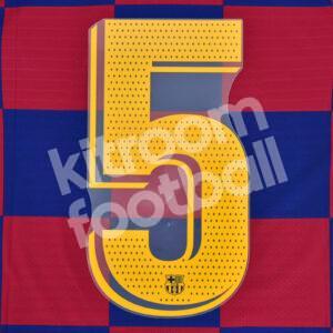 Original Player Issue 2018-21 Barcelona Home Number #5 La Liga