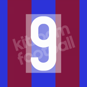 1970s Barcelona Home Monthalt Number #9 CRUYFF Flock Repro