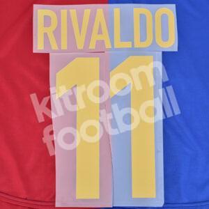 1998-00 Barcelona Centenary Name Number Set #11 RIVALDO Repro