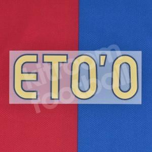 Original Player Issue 2006-07 Barcelona Name Block ETOO Sipesa