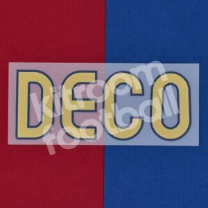 2006-07 Barcelona Player Issue Name Set Sipesa - DECO (Name Only)