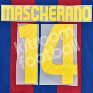 2010-11 Barcelona Home Name Number Set #14 MASCHERANO Repro