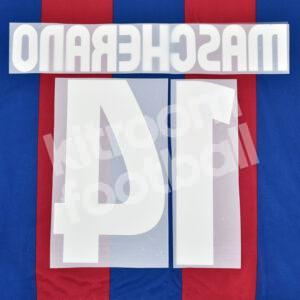 2010-11 Barcelona Home Name Number Set #14 MASCHERANO Repro - Image 3