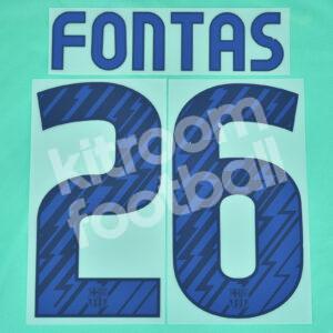 2010-11 Barcelona Player Issue Away Name Set Sipesa - #26 FONTÁS