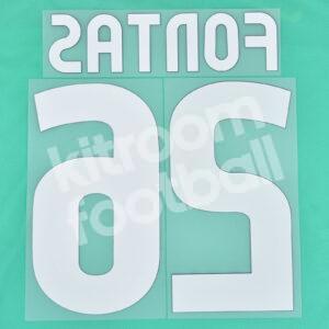 2010-11 Barcelona Player Issue Away Name Set Sipesa - #26 FONTÁS - Image 3