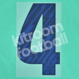 2010-11 Barcelona Player Issue Away Name Set Sipesa - #4 (Match Number)