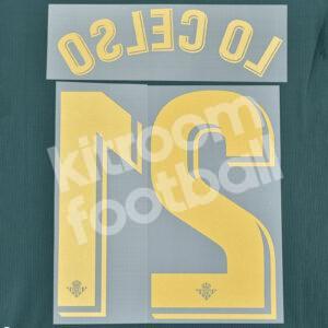 Original Player Issue 2018-19 Real Betis Away Name Number Set #21 LO CELSO - Image 3