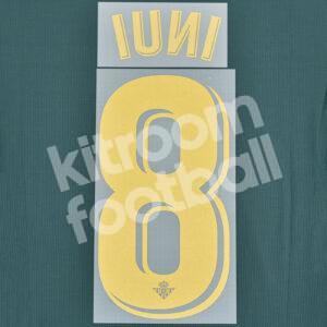 Original Player Issue 2018-19 Betis Away Name Number Set #8 INUI - Image 3