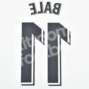 2018-19 Real Madrid La Liga Home Name Number Set #11 BALE Repro - Image 3