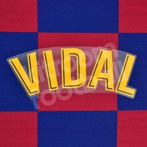 Original Player Issue 2018-20 Barcelona Home Name Block VIDAL