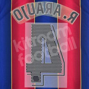 2020-21 Barcelona Player Issue Home Name Set La Liga Avery - #4 R. ARAUJO - Image 3