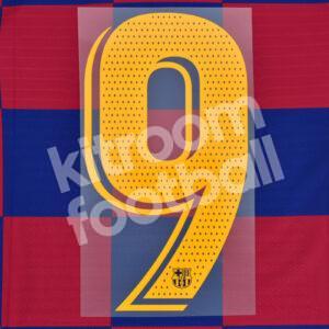 Original Player Issue 2018-21 Barcelona Home Number #9 La Liga