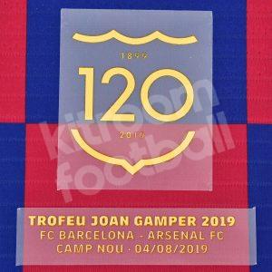 2019-20 Barcelona Joan Gamper Trophy & 120 years MDT Patch Home Repro