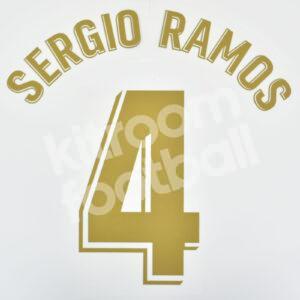 2019-20 Real Madrid La Liga Home Name Number Set #4 SERGIO RAMOS (La Liga) Repro