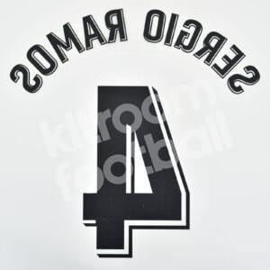 2019-20 Real Madrid La Liga Home Name Number Set #4 SERGIO RAMOS (La Liga) Repro - Image 3