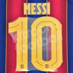 Original Player Issue 2019-21 Barcelona Home Name Set #10 MESSI Champions League