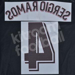 2020-21 Real Madrid La Liga Third Pink Name Number Set #4 SERGIO RAMOS Repro - Image 3