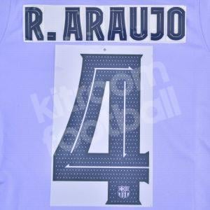 2021-22 Barcelona Away Name Number Set #4 R. ARAUJO Repro