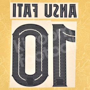 2022-23 Barcelona Away Name Number Set #10 ANSU FATI Cup Repro - Image 3