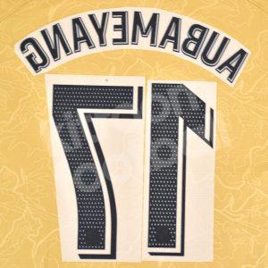 2022-23 Barcelona Away Name Number Set #17 AUBAMEYANG La Liga Repro - Image 3
