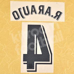 2022-23 Barcelona Away Name Number Set #4 R. ARAUJO La Liga Repro - Image 3