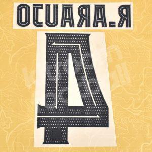 2022-23 Barcelona Away Name Number Set #4 R. ARAUJO Cup Repro - Image 3