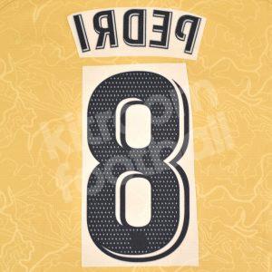 2022-23 Barcelona Away Name Number Set #8 PEDRI La Liga Repro - Image 3