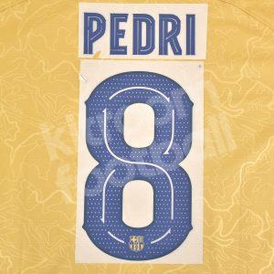 2022-23 Barcelona Away Name Number Set #8 PEDRI Repro
