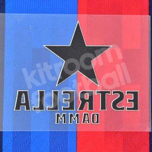 2022-23 Barcelona Sponsor Patch Estrella Damm Home Repro - Image 3