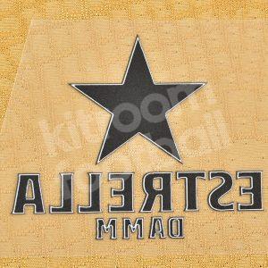 2022-23 Barcelona Sponsor Patch Estrella Damm Away Repro - Image 3