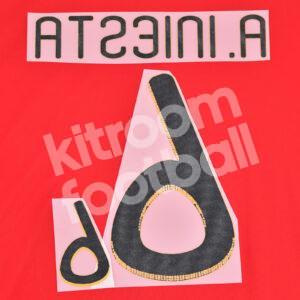 Spain World Cup 2010 Name Number Set #6 A. INIESTA Repro - Image 3