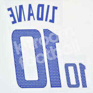 World Cup 2002 France Name Set Number Away #10 ZIDANE Repro - Image 3