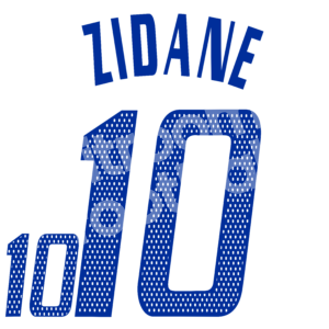 World Cup 2002 France Name Set Number Away #10 ZIDANE Repro