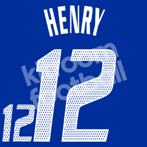 World Cup 2002 France Name Set Number Home #12 HENRY Repro