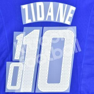 World Cup 2002 France Name Set Number Home #10 ZIDANE Repro - Image 1