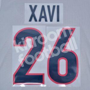 1998-00 Barcelona Away Name Set #26 XAVI (Repro)