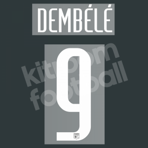 2019-22 Olympique Lyon Away Name Number Set #9 DEMBÉLÉ Repro UEFA