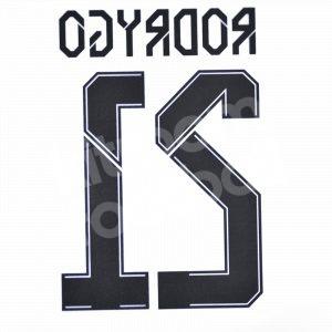 2021-22 Real Madrid Home Name Set #21 RODRYGO Cup Version Repro - Image 3