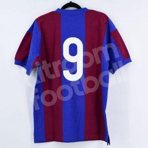 1970s Barcelona Home Shirt #9 CRUYFF (M) Official Retro Replica - Image 1