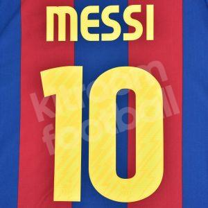 2010-11 Barcelona Home Name Number Set #10 MESSI Repro v2 - Image 1
