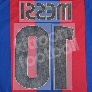 2010-11 Barcelona Home Name Number Set #10 MESSI Repro v2 - Image 3