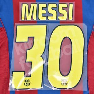 2004-06 Barcelona Home Name Number Set #30 MESSI Repro v3