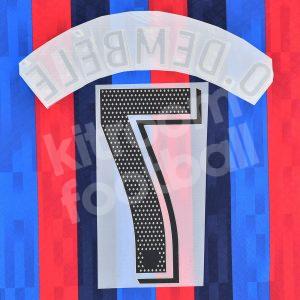 2022-23 Barcelona Home Name Number Set #7 O. DEMBÉLÉ La Liga Repro - Image 3